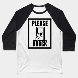 please knock. sticker Baseball T-Shirt